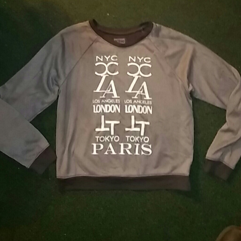 Sz LG grey sweatshirt by active knitwear