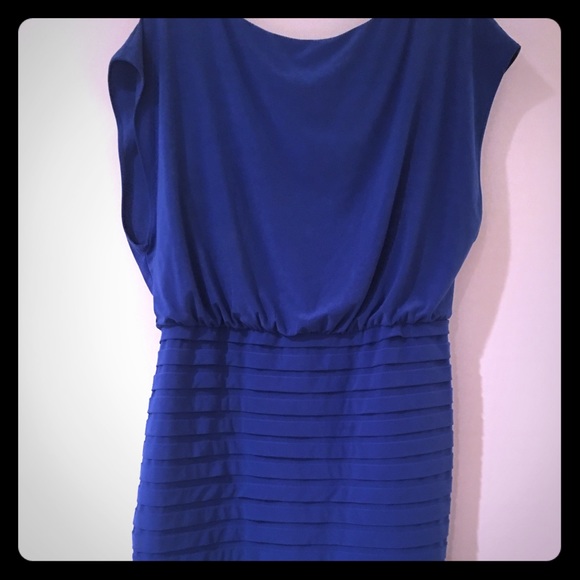 Adrianna Papell pleated jersey blouson dress