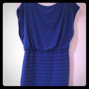 Adrianna Papell pleated jersey blouson dress