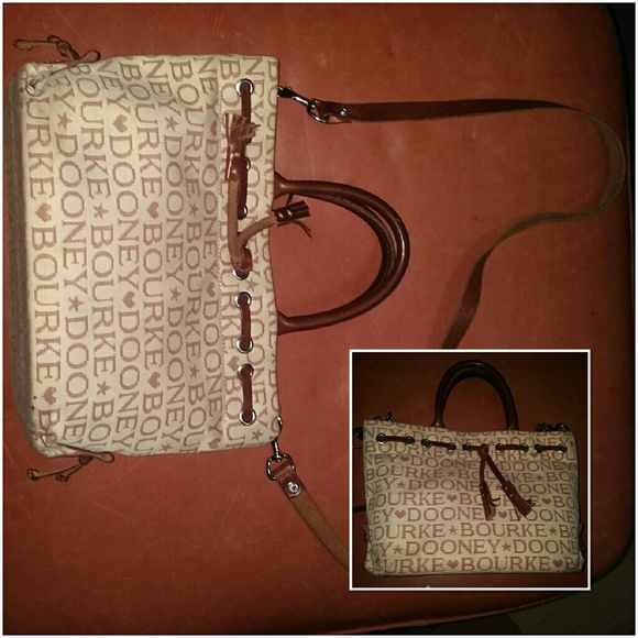 *FINAL PRICE* Dooney & Bourke Canvas/Leather Bag - Picture 1 of 4