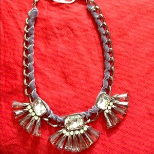 Flirty Grey Velvet statement necklace 💞