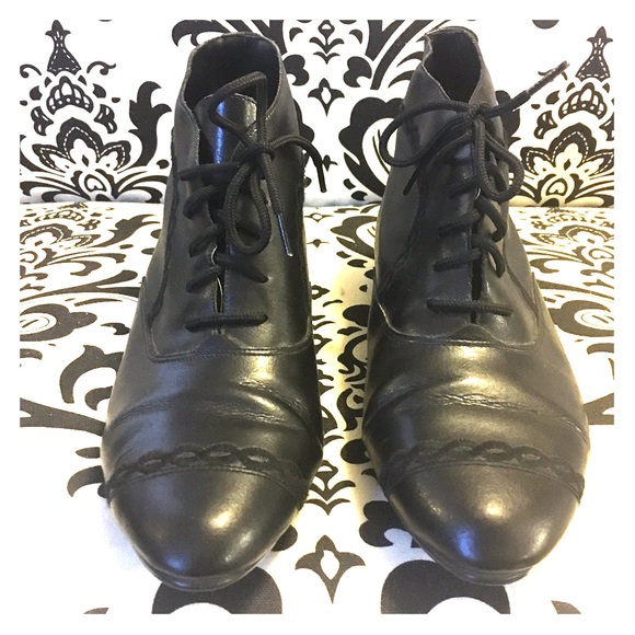 Vintage leather lace up boots