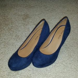 Nine West Navy wedges