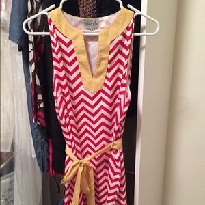 Garnet and gold dress