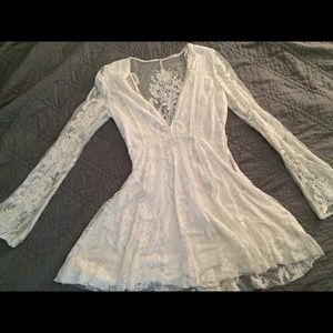 Free People white lace dress