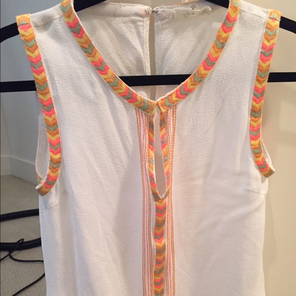 Sugarlips white top with pastel detailing - Picture 1 of 4