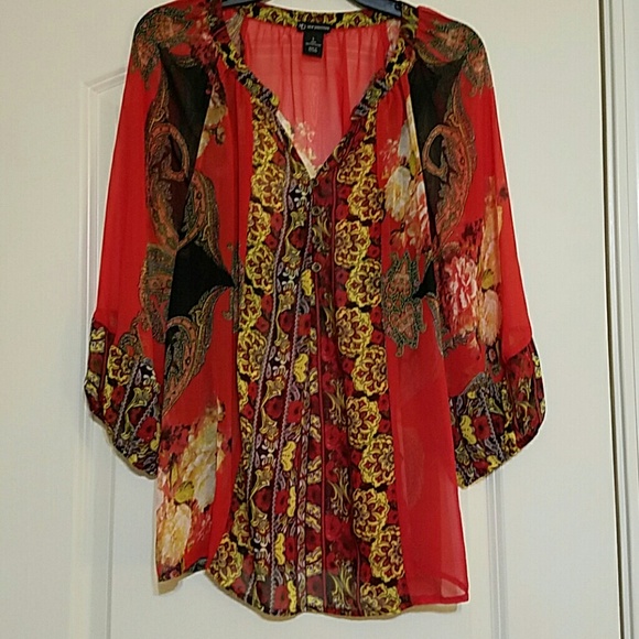 Sheer Boho Blouse - Picture 1 of 2
