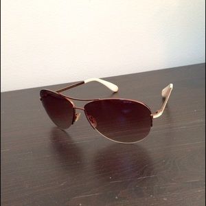 Marc by Marc Jacobs Brown Metal Framed Aviators