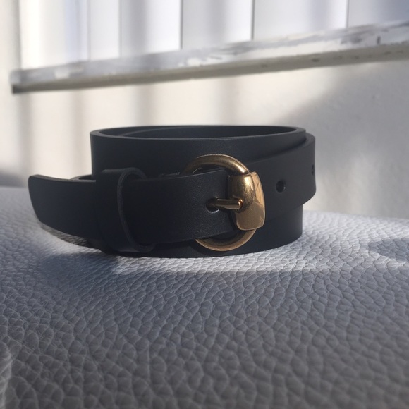 Gucci Accessories - All Black Leather Woman's Gucci Belt
