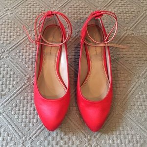 Pilcro and the Letterpress Dovecote Midi Heel red