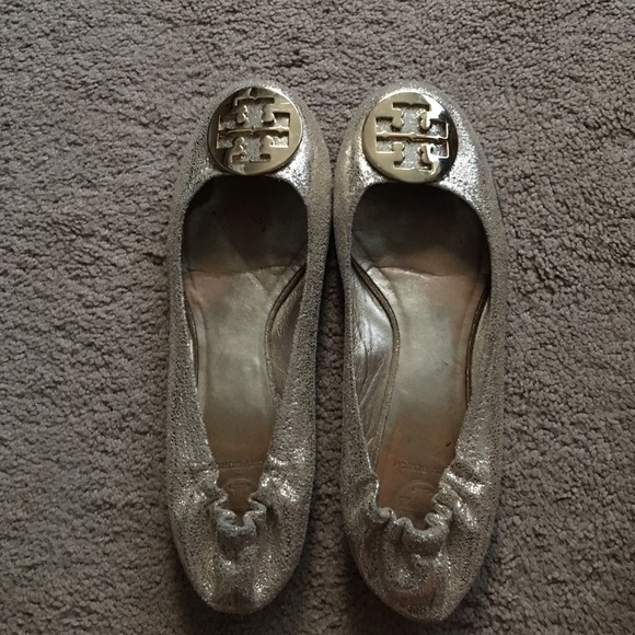 Tory Burch Reva metallic flats