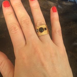 Madewell gold and black ring