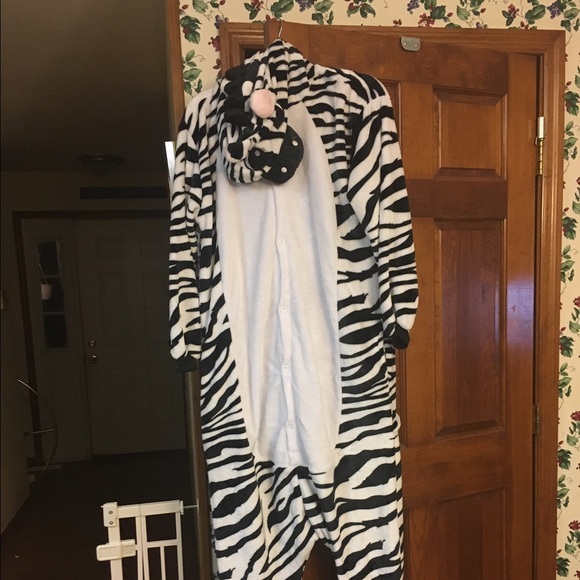 Zebra onesie! High quality! Size large