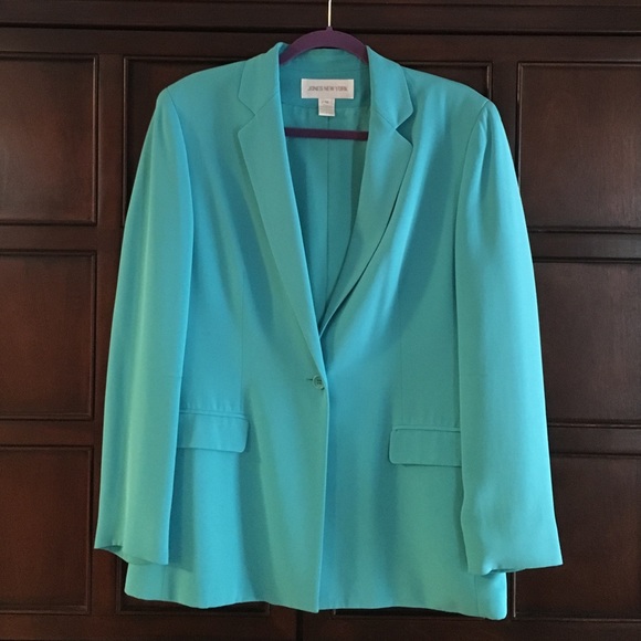 BEST BUY FRIDAY Jones New York Teal Blue Blazer