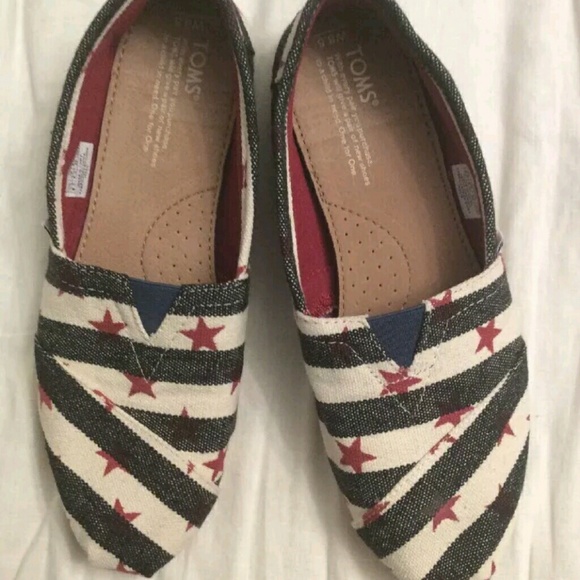 American 4th of July Toms Size 8.5