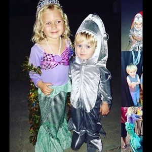 Kids Shark and Mermaid Halloween Costumes
