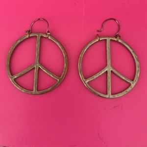 Authentic Lucky brand peace sign earrings