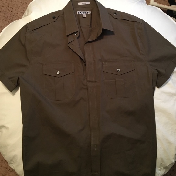 Express Men's Fitted Button-Up