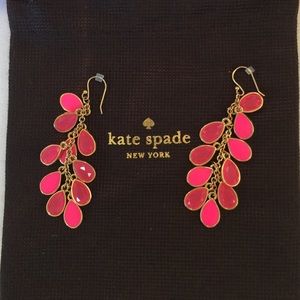 Kate Spade pink & gold dangle earrings