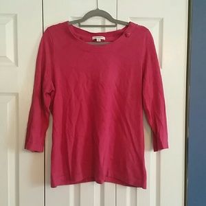 Banana Republic pink 3/4 sleeve sweater