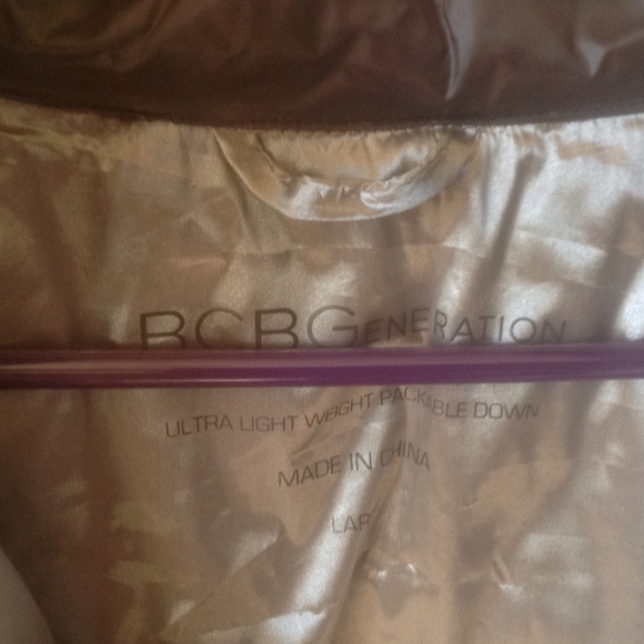 Bcbg brown down jacket with detachable hood - Picture 3 of 4