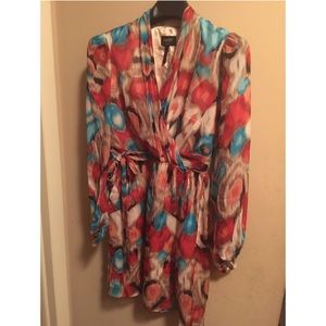 Multi-colored sheer dress