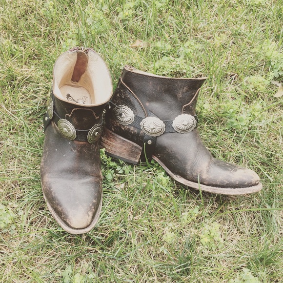 NOT FOR SALE /Concho Leather Boot Straps