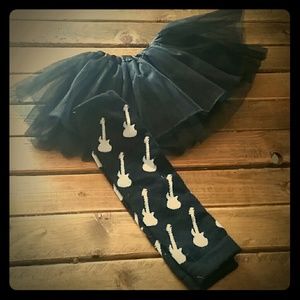Tutu and guitar legwarmers set