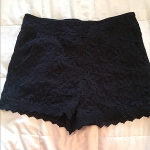 Black printed shorts