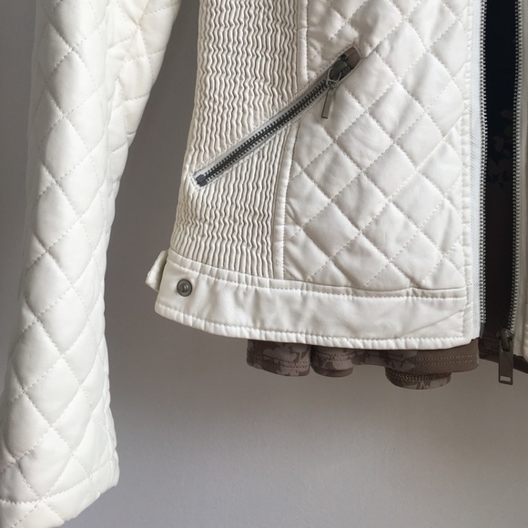 NWOT Cream Zip Jacket - Picture 2 of 4