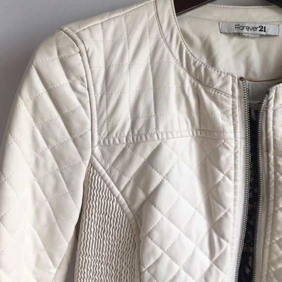 NWOT Cream Zip Jacket - Picture 3 of 4