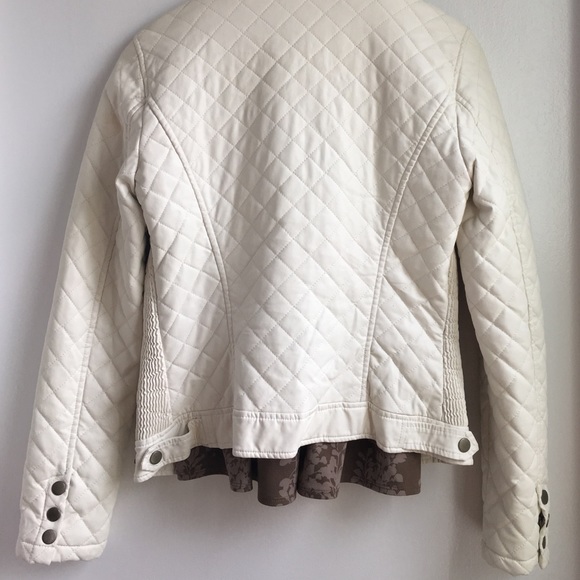 NWOT Cream Zip Jacket - Picture 4 of 4