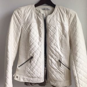 NWOT Cream Zip Jacket