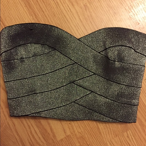 Bandage top.  Silver, great for a night out.