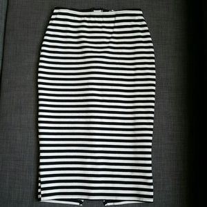 Abercrombie Striped Midi Skirt