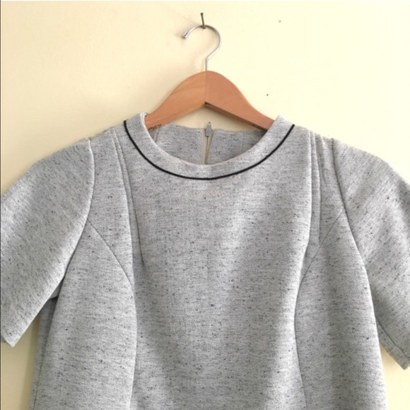 60s Vintage Heather Gray Mod Shift Dress - Picture 2 of 4