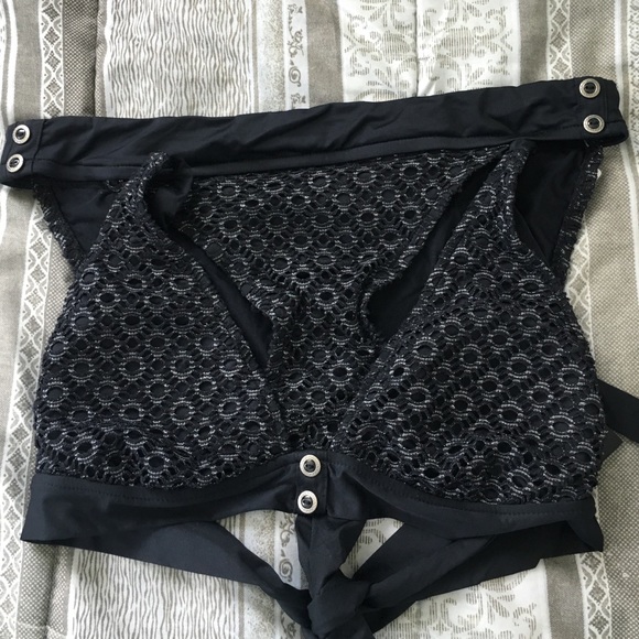Black with silver bikini set