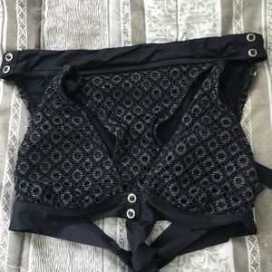 Black with silver bikini set