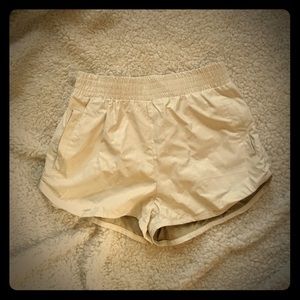 vintage white leather shorts