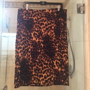 LuLaRoe Leopard print Cassie skirt size large