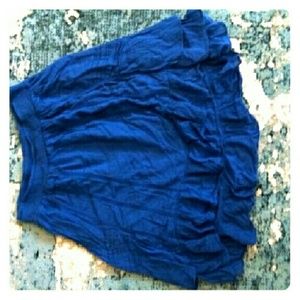 Anthropologie HD in paris royal blue ruffle skirt