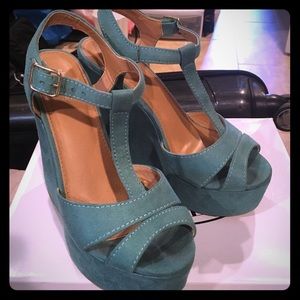 Turquoise Charlotte Russe platforms