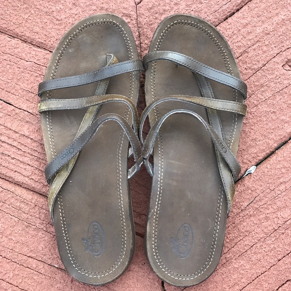 Brown Leather Chacos! Only worn once! Size 8!