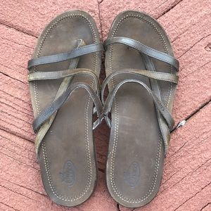 Brown Leather Chacos! Only worn once! Size 8!