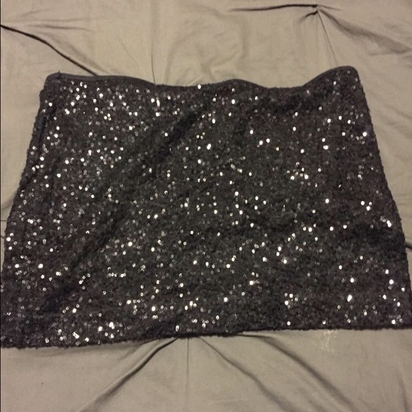 Express sequin mini skirt