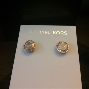 Michael Kors rose gold stud earrings