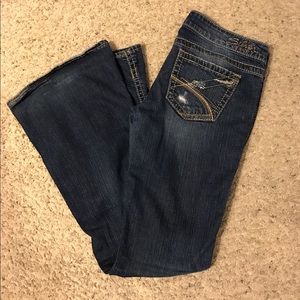 Silver flare jeans