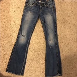 Twisted silver jeans 28x33