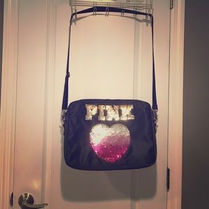 Pink from VS laptop cross body bag