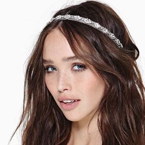 Metal crystal mesh headband(not a stone missing)